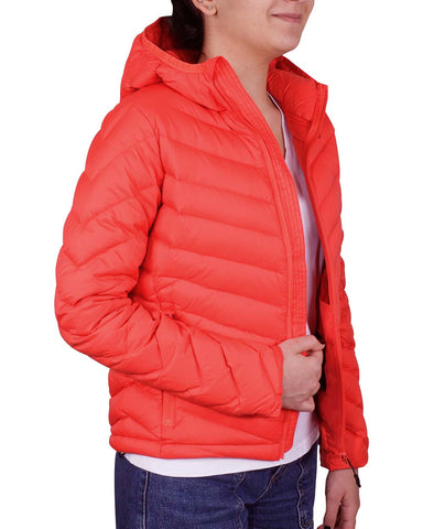 Outdoor Günlük Kadın Kaz Tüyü Kapüşonlu Şişme Mont Kışlık D750WH